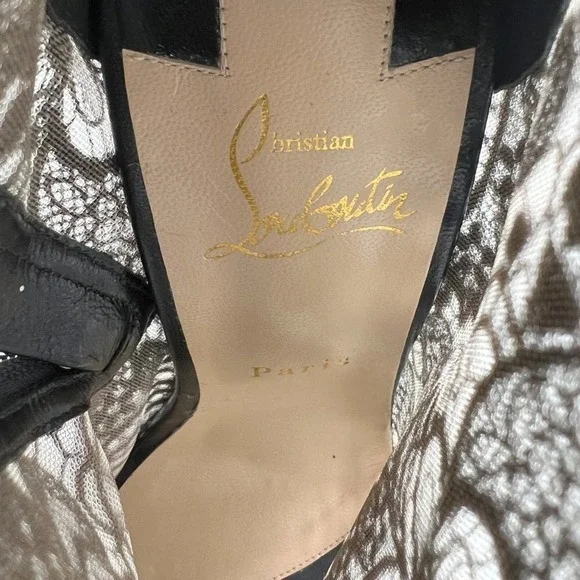 Christian Louboutin Tennissima Lace Knee High Boots 39 - Picture 5 of 8